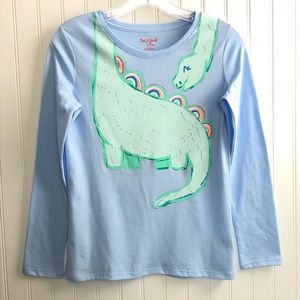 Cat & Jack NWOT Dinosaur L/S Girl’s Tee Sz. 10-12